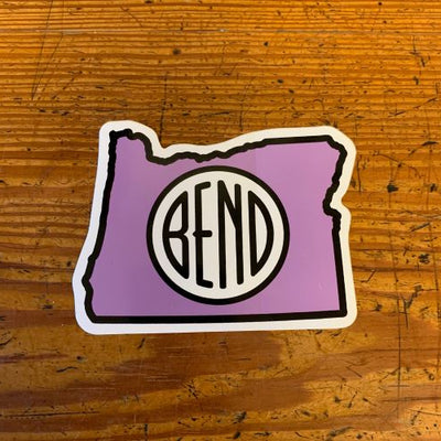 Bend Logo In Oregon Shape Sticker
