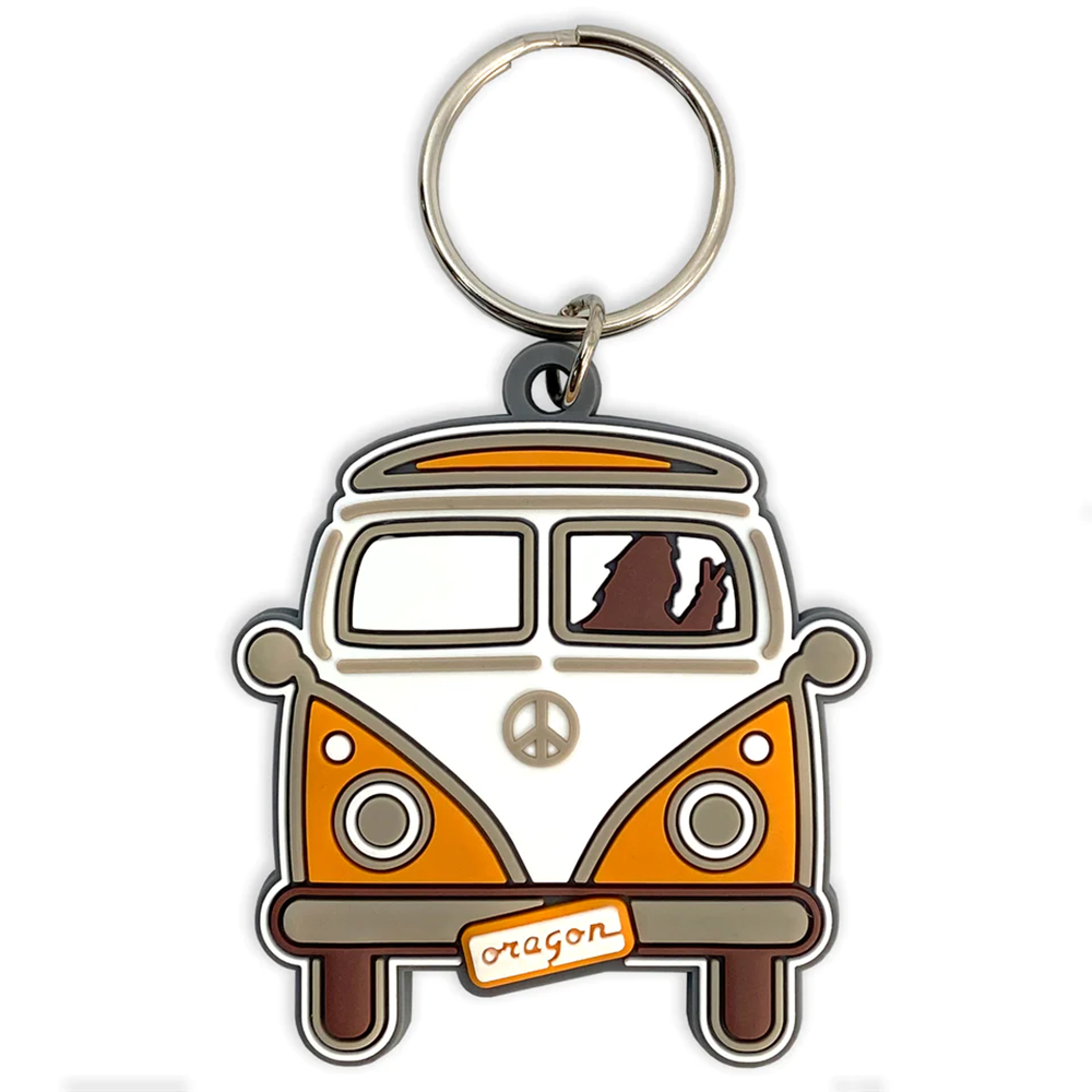 Oregon Peace Van PVC Keychain