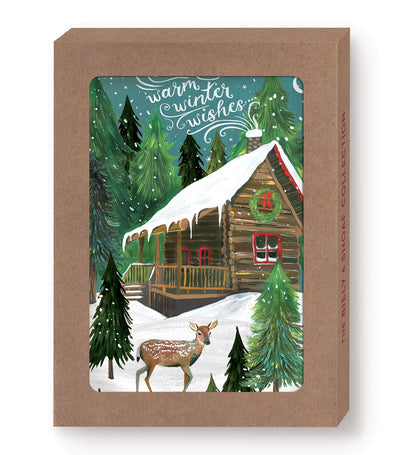 Winter Cabin Card Set