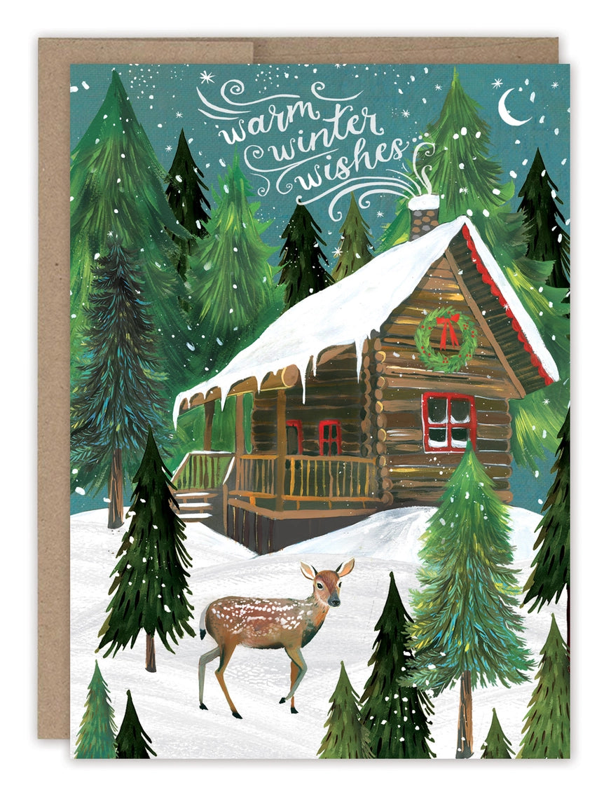 Winter Cabin Card Set