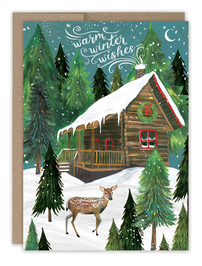 Winter Cabin Card Set