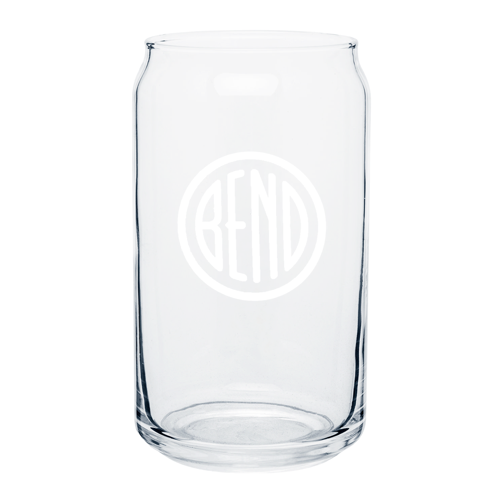 Bend Logo Can Glass