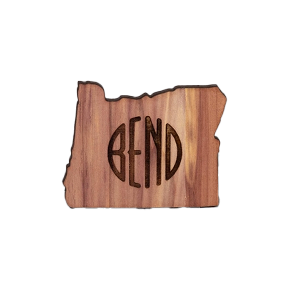 Bend Oregon Wood Magnet