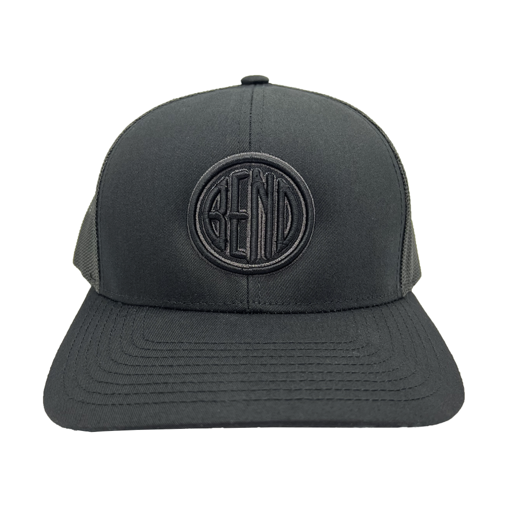 Bend Puffy Embroidery Trucker Hat