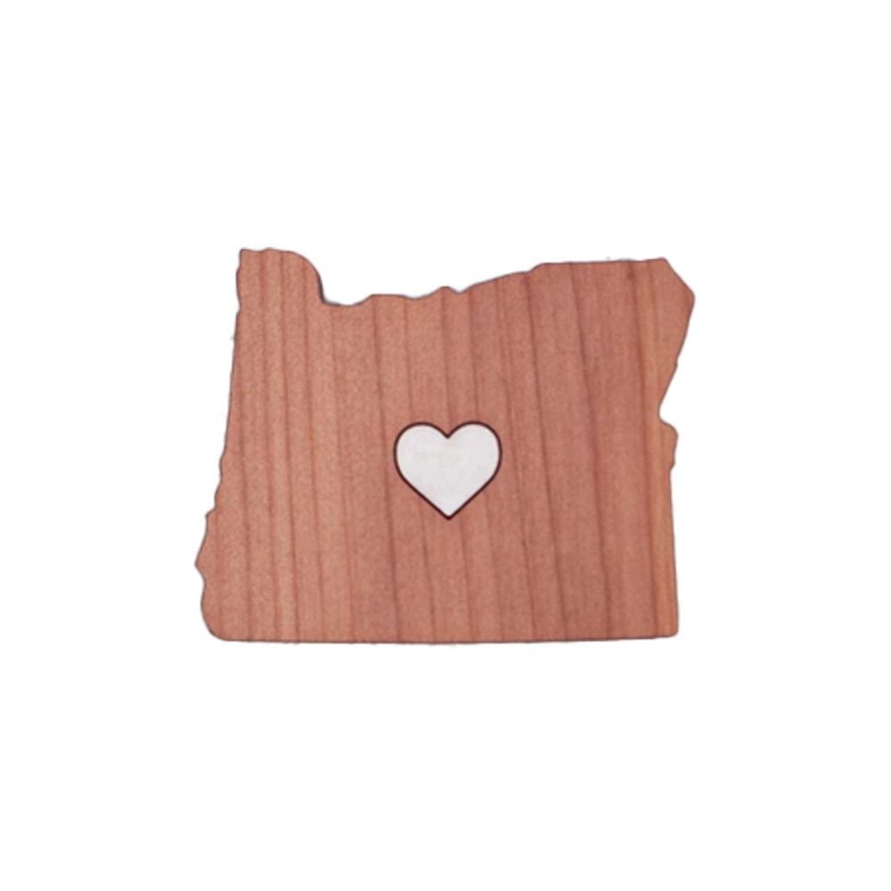 Cedar Oregon Heart Magnet