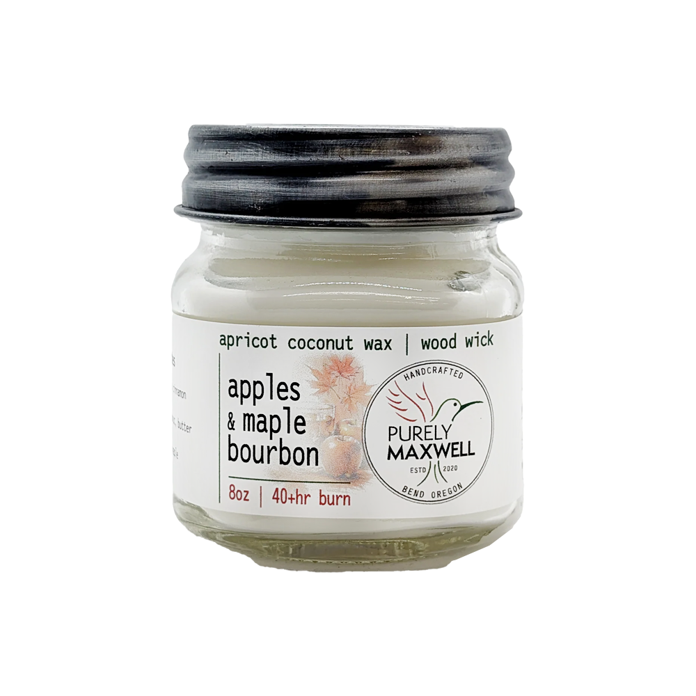 Apples And Maple Bourbon Mason Jar Candle