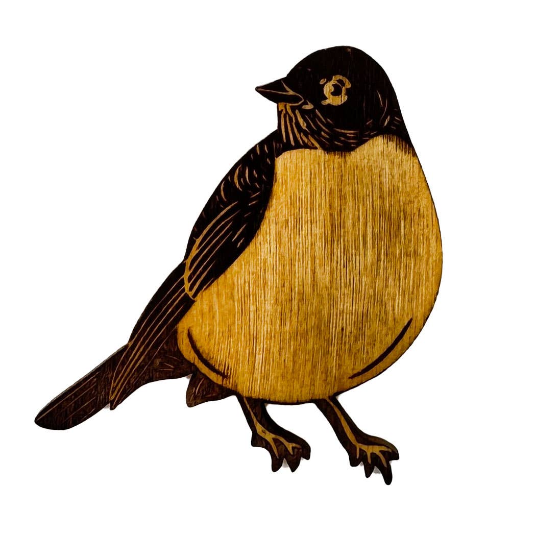 Wooden Robin Magnet – The Bend Store
