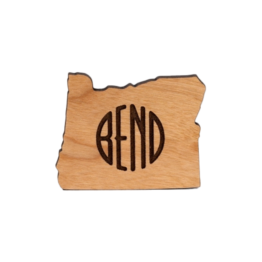 Bend Oregon Wood Magnet