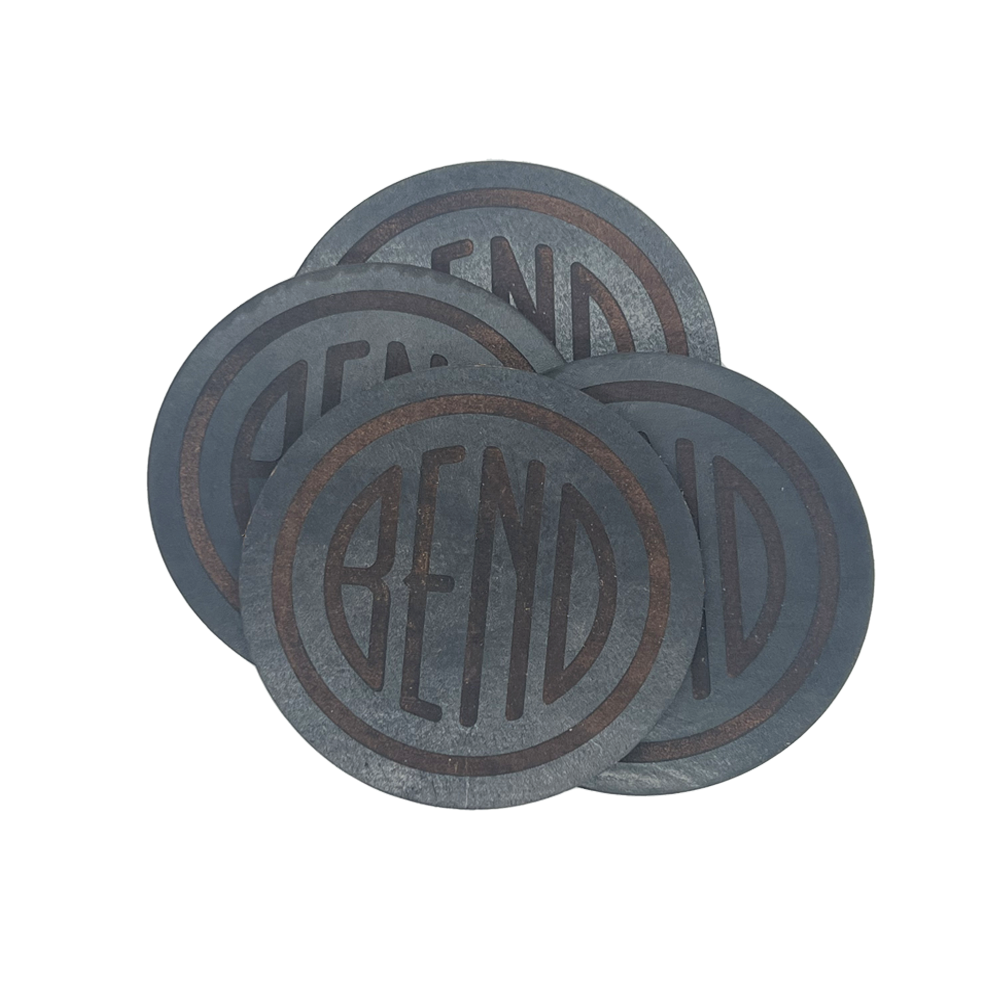 Bend Leather Coaster Set