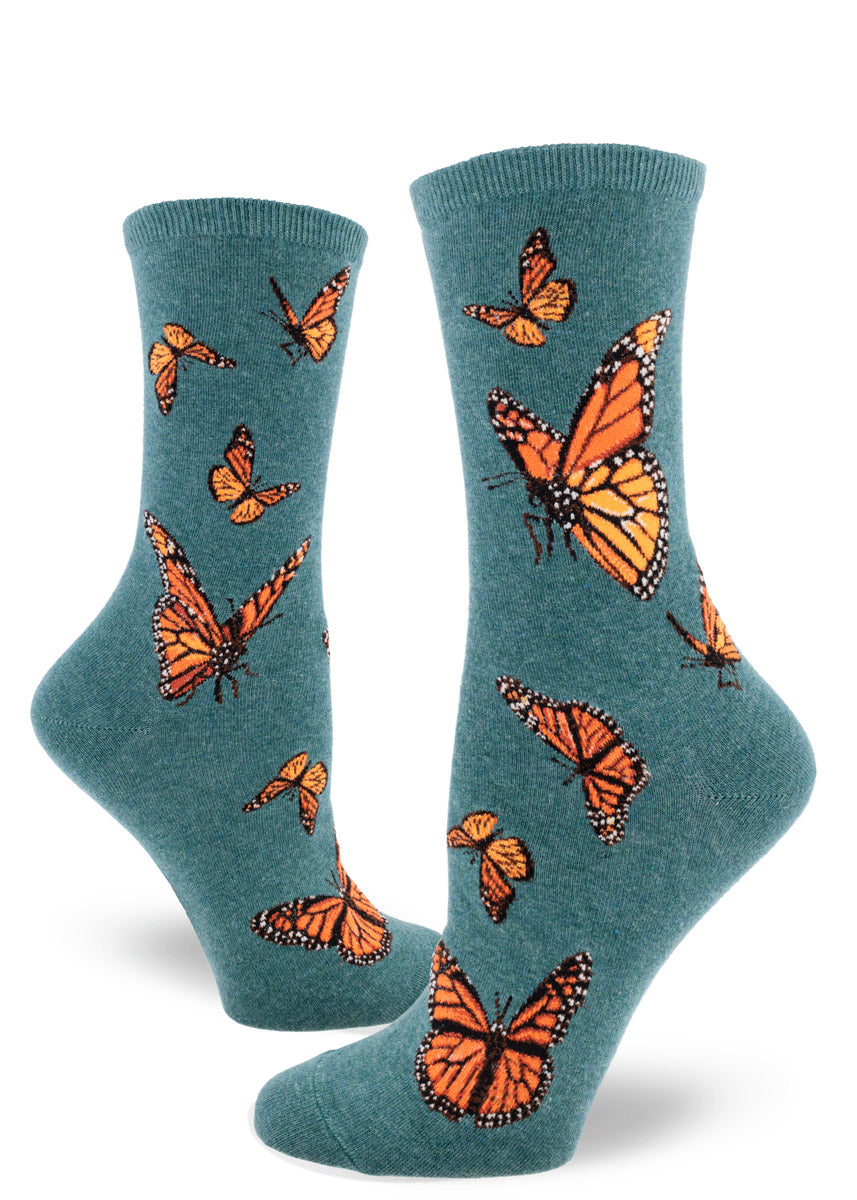 Women's Monarch Butterfly Crew Socks