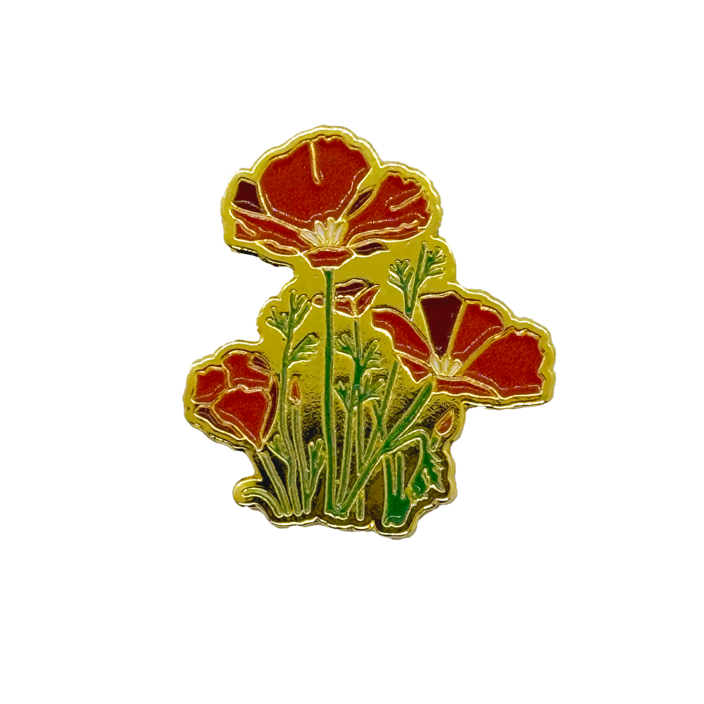 California Poppy Enamel Pin