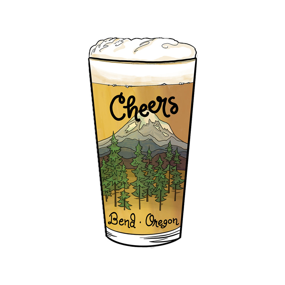 Cheers Bend Sticker