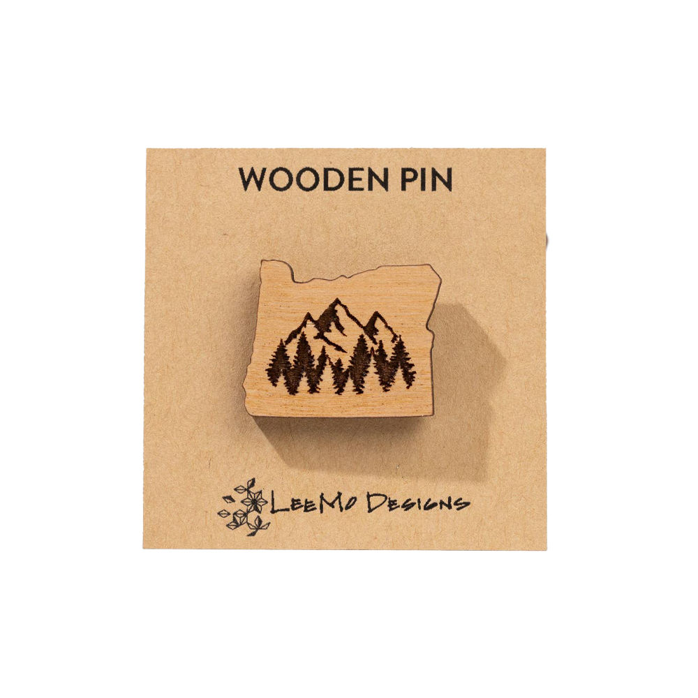 Wood Mountain and Trees Pin