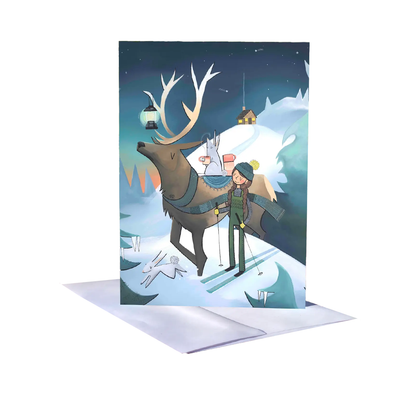 Elk Lantern Card