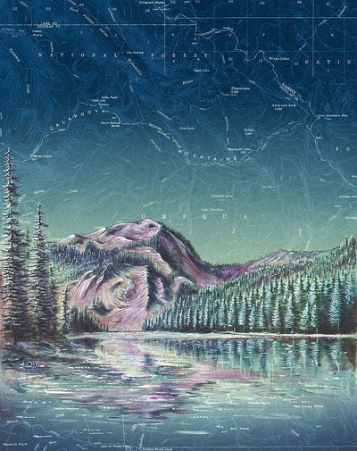 Indigo Lake Oregon Print