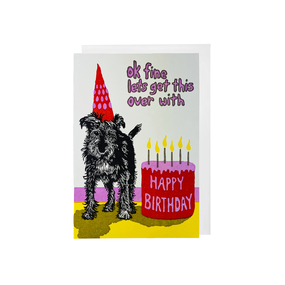 Grumpy Dog Birthday Card