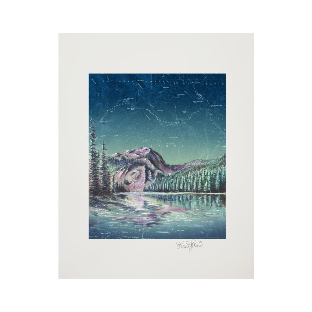 Indigo Lake Oregon Print