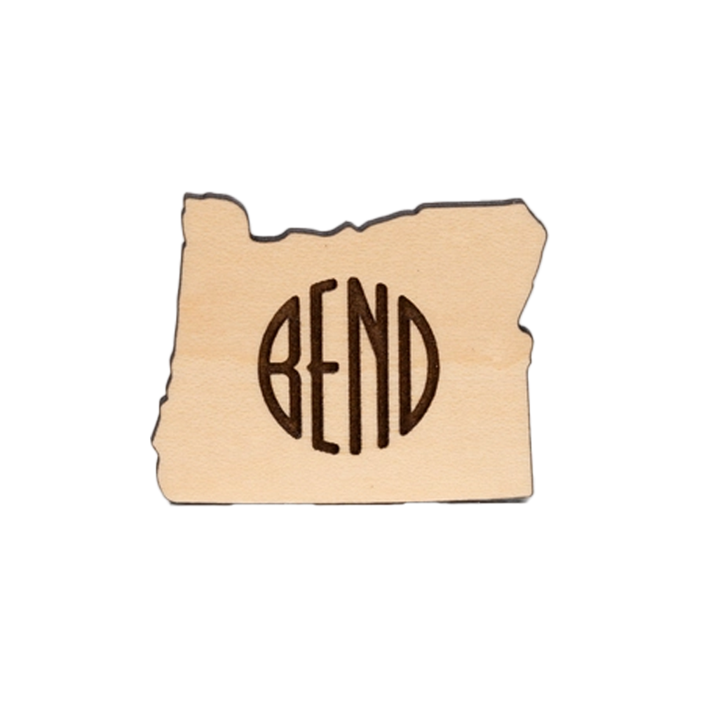 Bend Oregon Wood Magnet