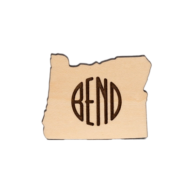 Bend Oregon Wood Magnet