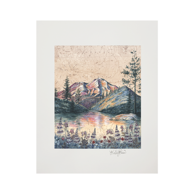 Mount Shasta from Heart Lake Print