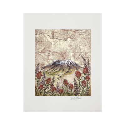 Mt St Helens Wildflowers Print