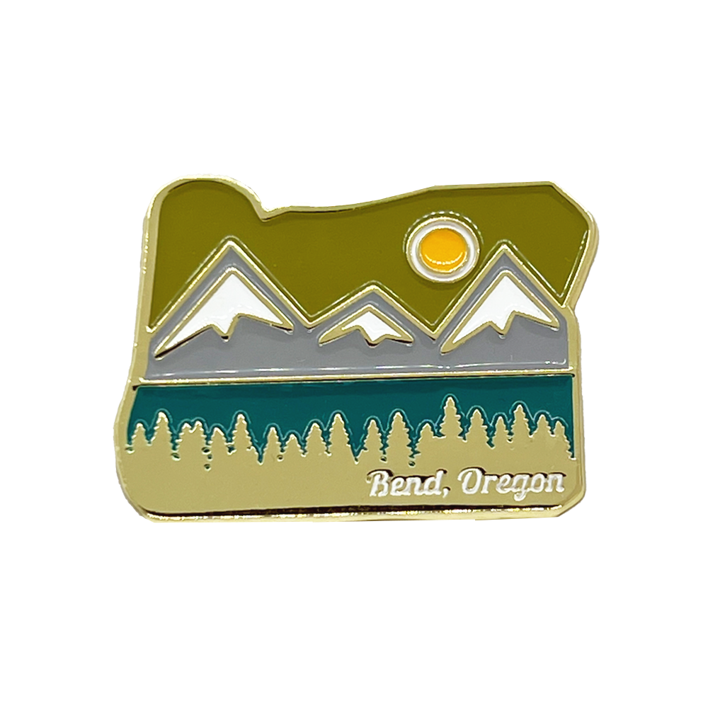 Oregon Mountains Enamel Pin