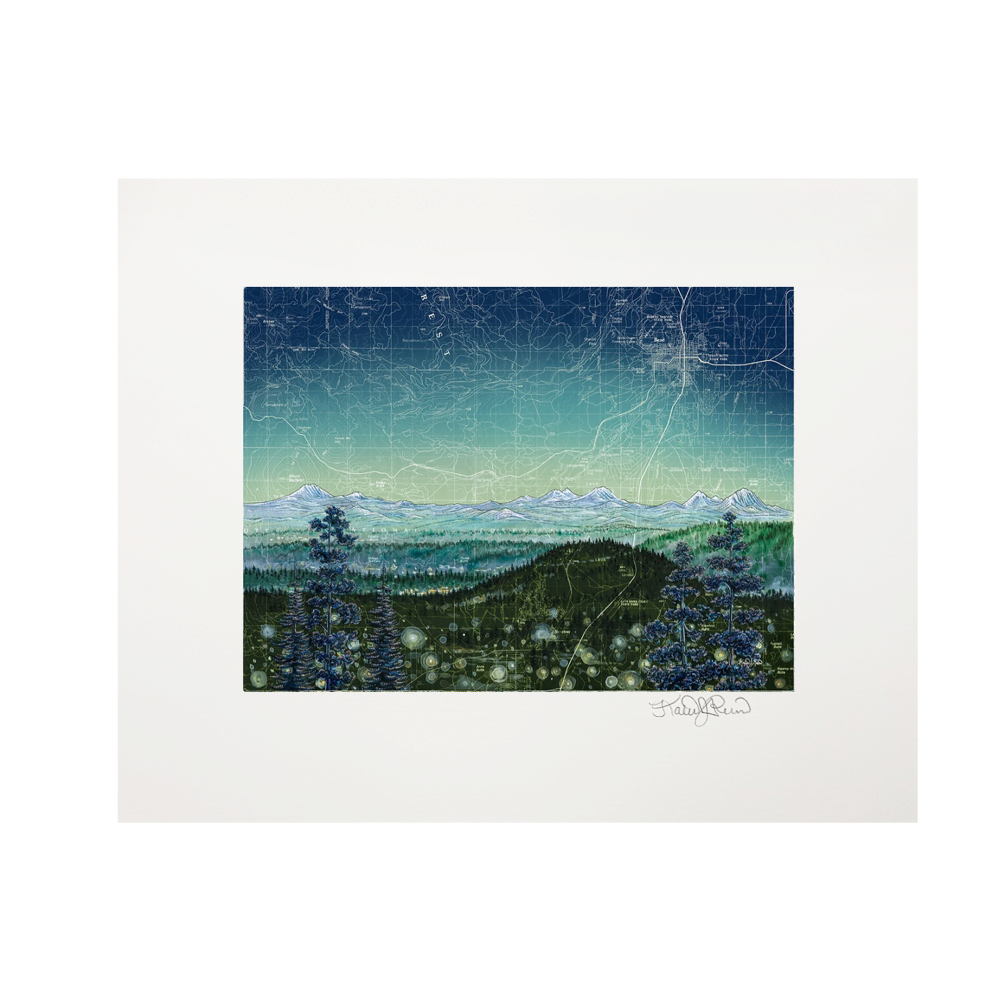 Bend Pilot Butte Twilight Print