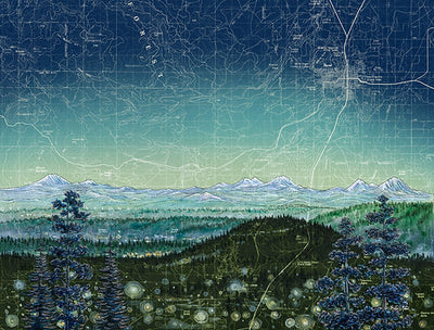 Bend Pilot Butte Twilight Print