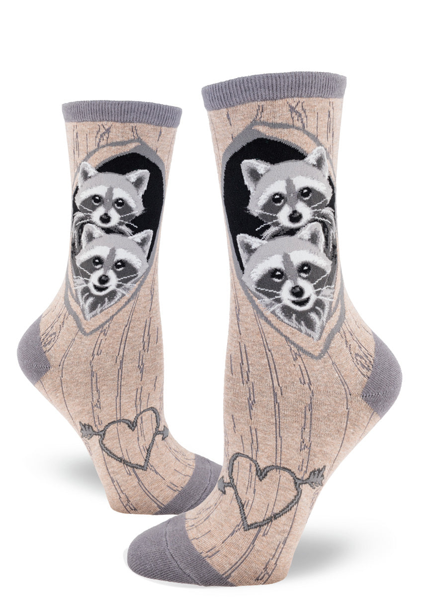 Women's Raccoons' Den Crew Socks