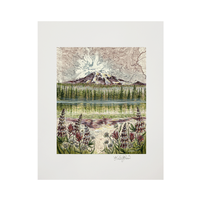 Mt Rainier Reflections Print