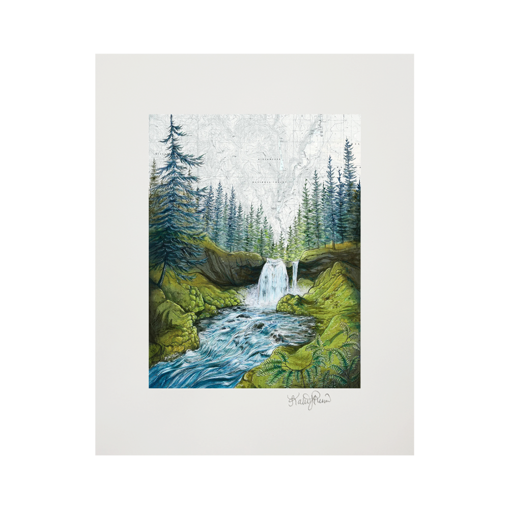 McKenzie River Sahalie Falls Print