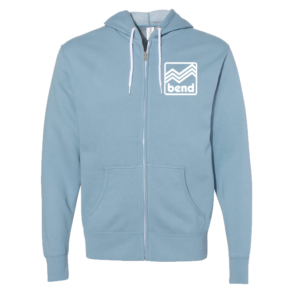 Slim-Fit Zigzag Zipper Hoodie