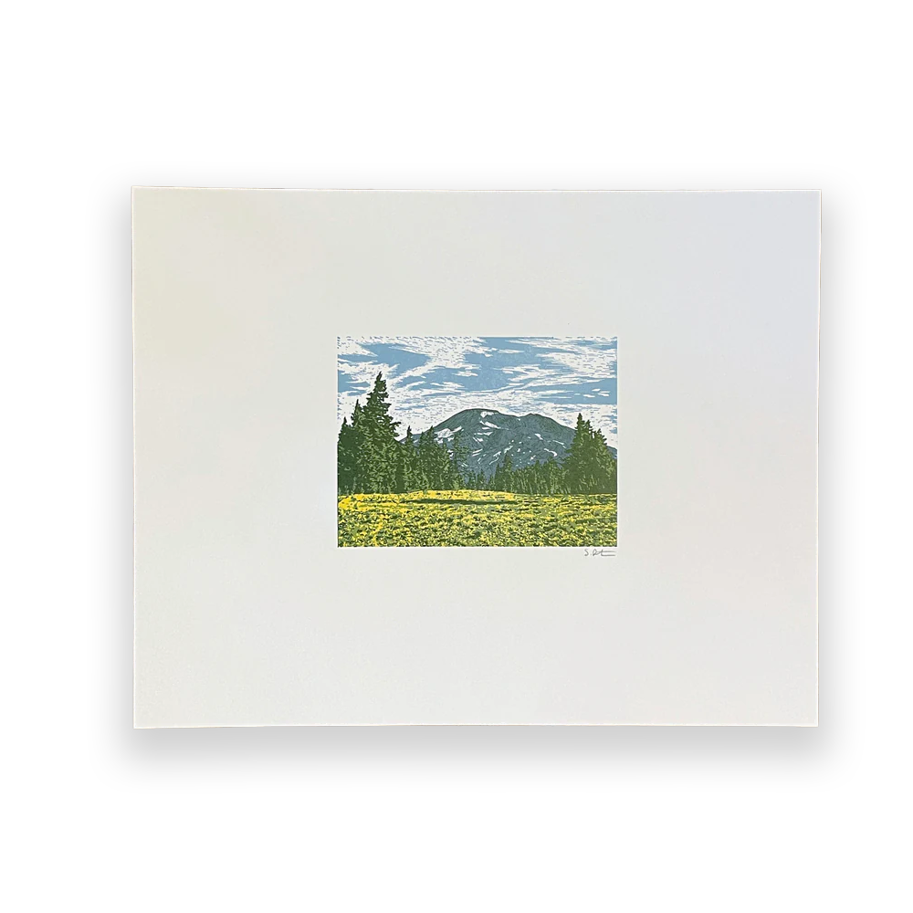 South Sister From Wickiup Plain Print