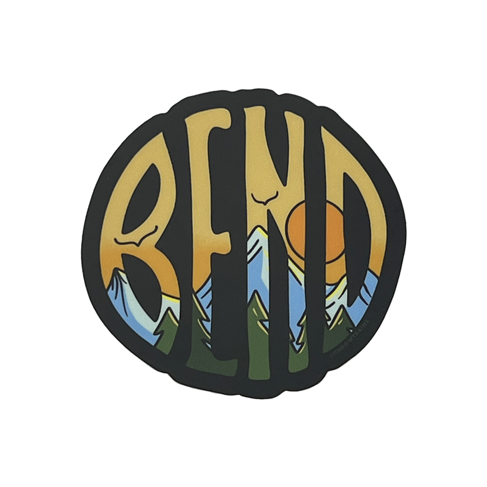 Bend Rafting Sticker Bend Sunrise Mountain Sticker – The Bend Store