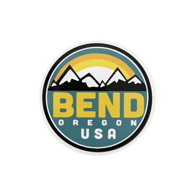 Morning Mountains Bend Sticker