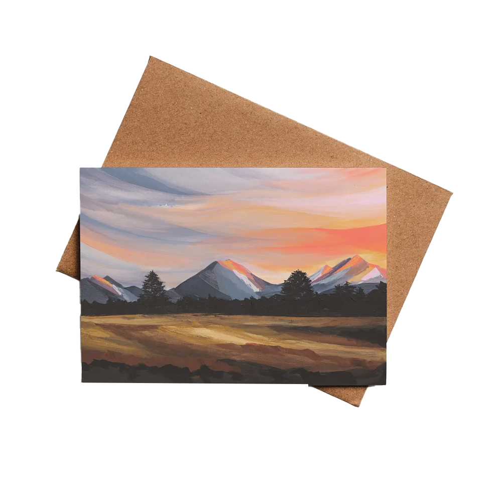 Three Sisters Sunset Card