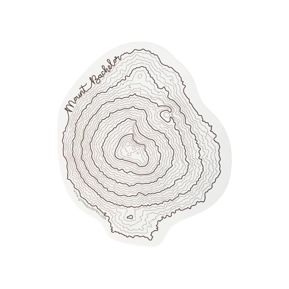 Topo Mt Bachelor Sticker