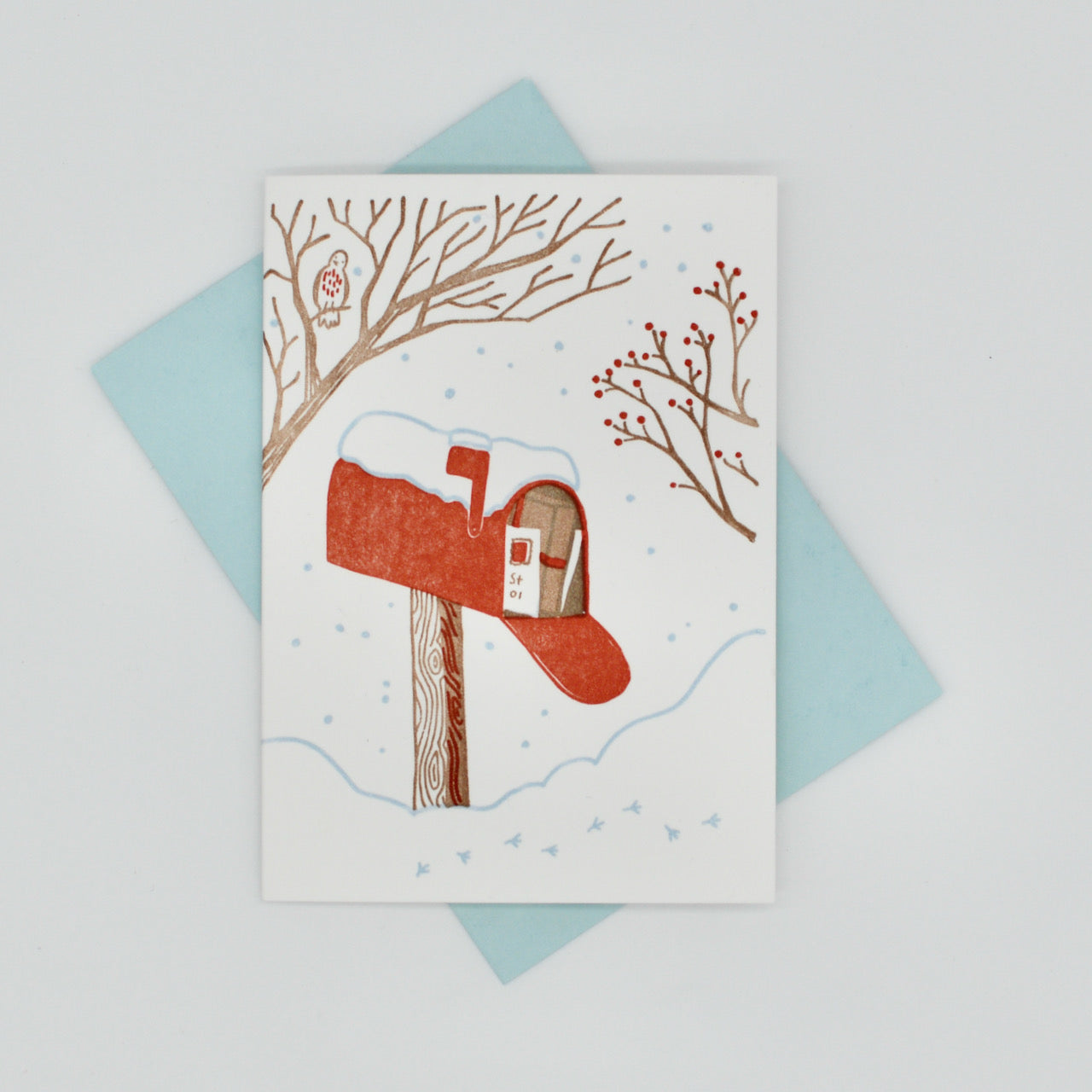 Winter Mailbox Card