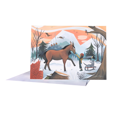 Winter Horse Card