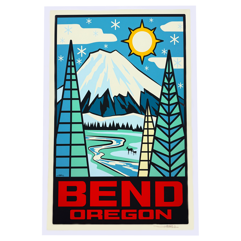 Winter Bend Travel Poster