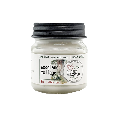 Woodland Foliage Mason Jar Candle