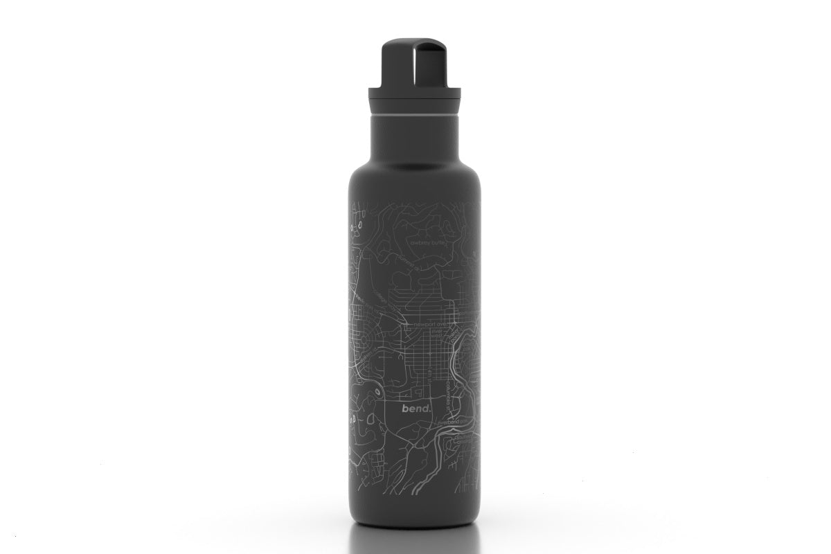 Bend Map 21oz Insulated Water Bottle