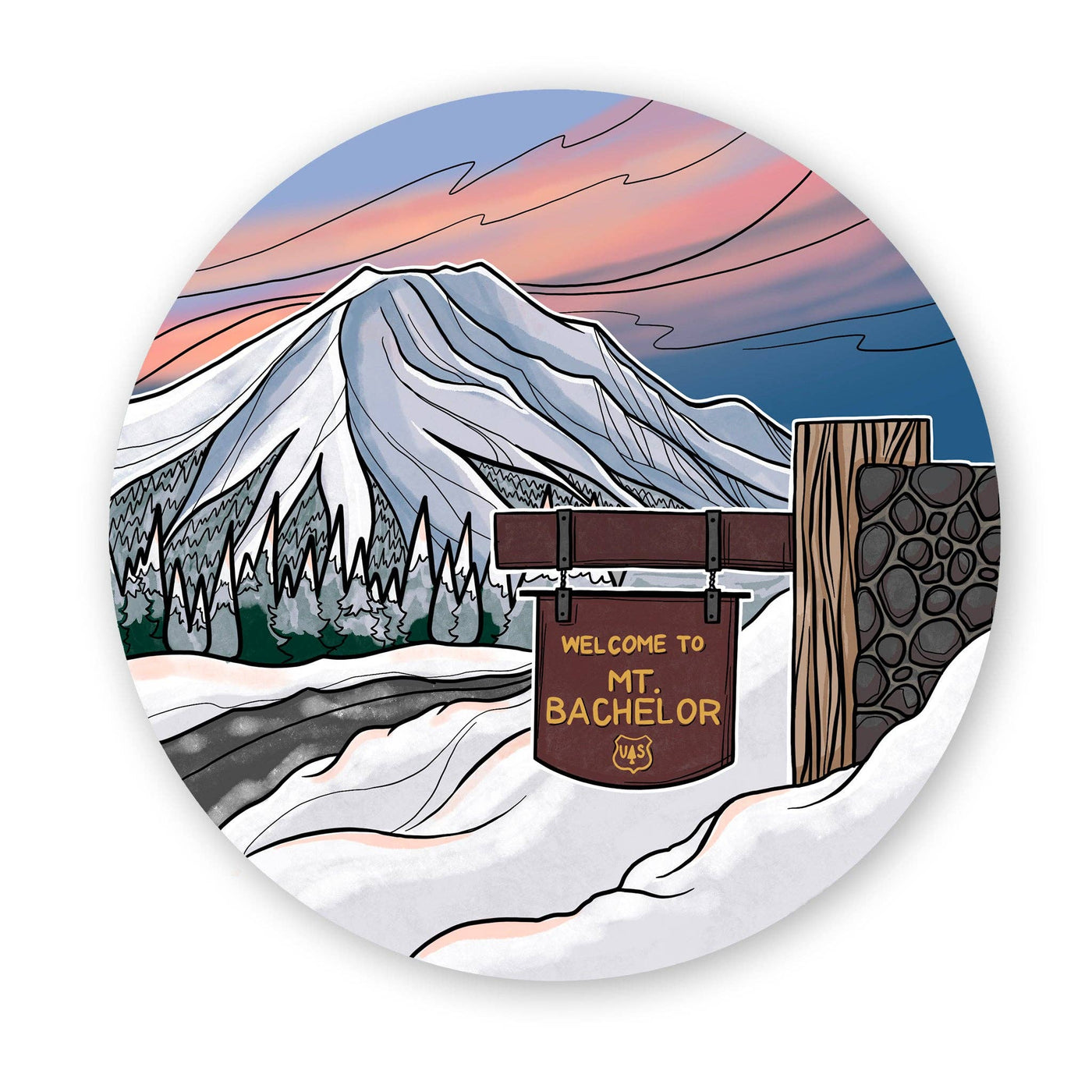 Mount Bachelor Winter sticker