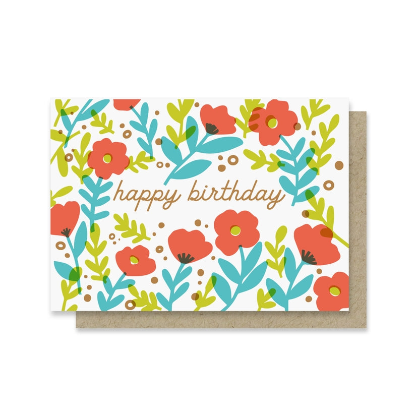 Field of Birthday Flowers Mini Card