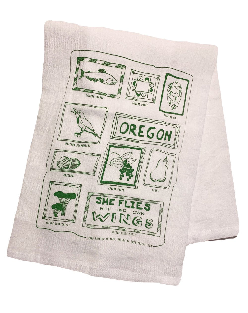 Oregon Icons Tea Towel