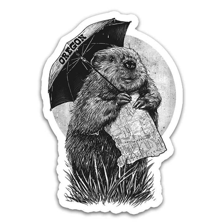 Oregon Beaver Umbrella Sticker
