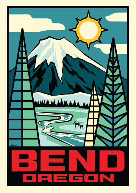 Winter Bend Travel Sticker