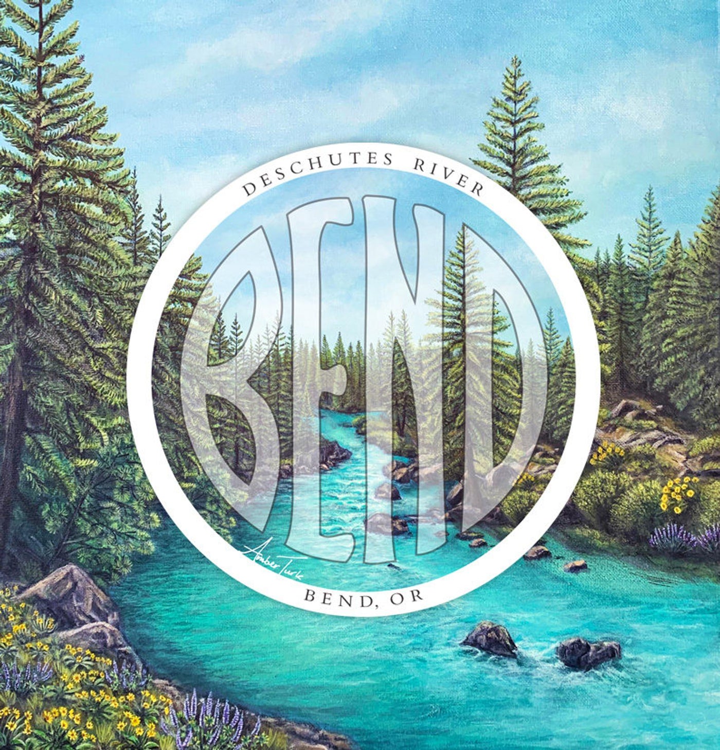 Deschutes River Bend Logo Sticker