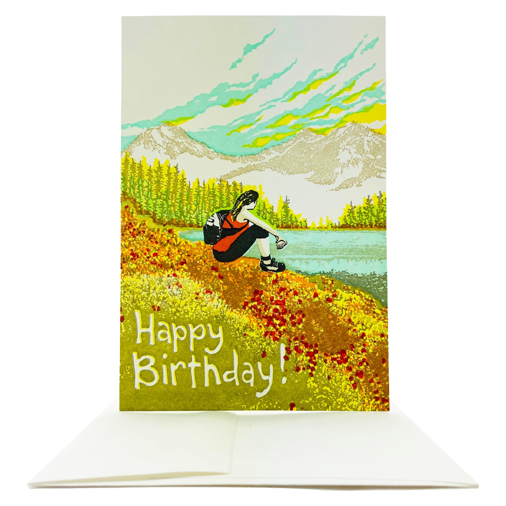 Hiker Three Sisters Birthday Card