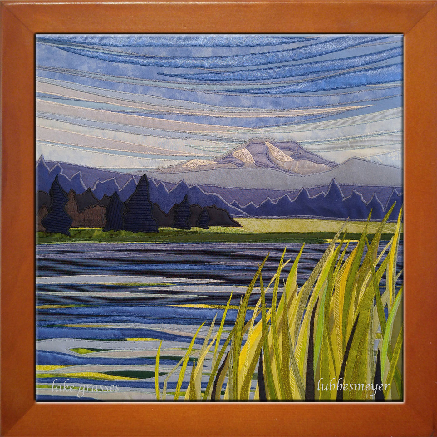 Lake Grasses Framed Tile